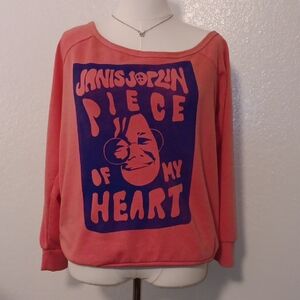 Women's Pink Graphic Long Sleeve cold shoulder Top